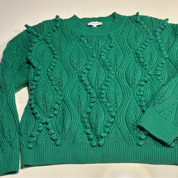 Gilli Green women’s Cable Knit Sweater size medium - Picture 2 of 9